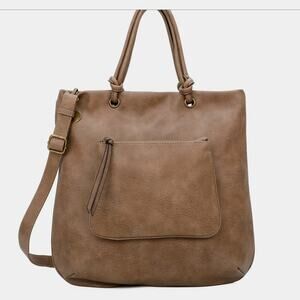 Ampere Creations T102 The Addison Tote Shiitake Brown NWT